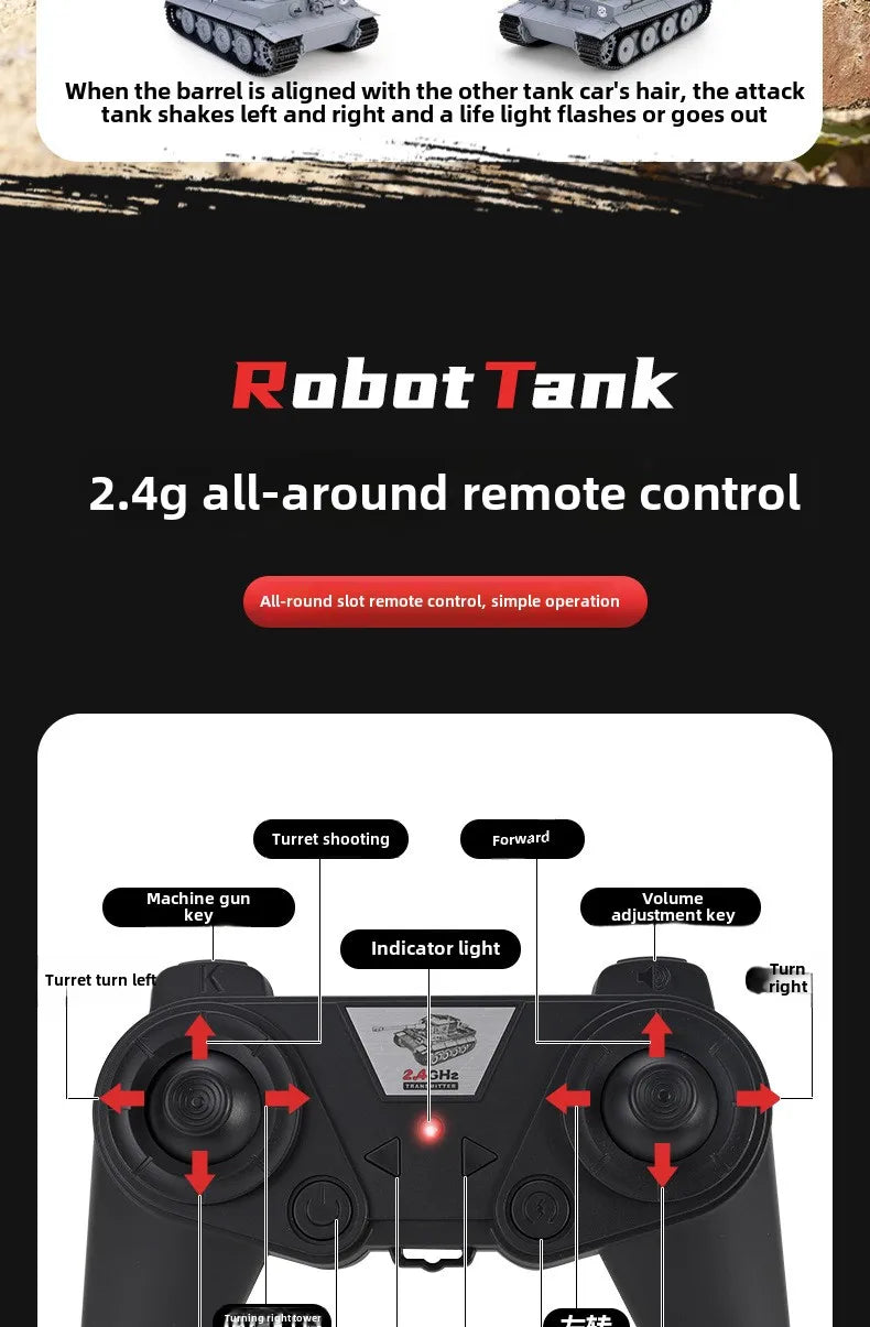 CowLost | intercom-accessories-taigen-1-24-rc-tiger-i-battle-tank-radio-control-toy |17