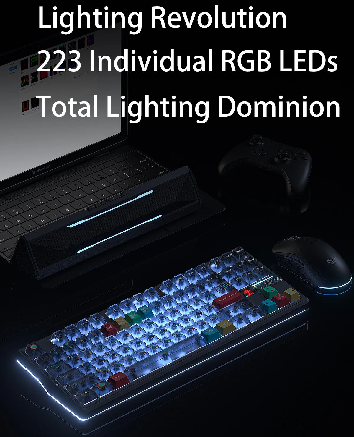 CowLost | aula-f87-pro-v2-mechanical-keyboard-3-modes-wireless-10000mah-long-battery-life |9