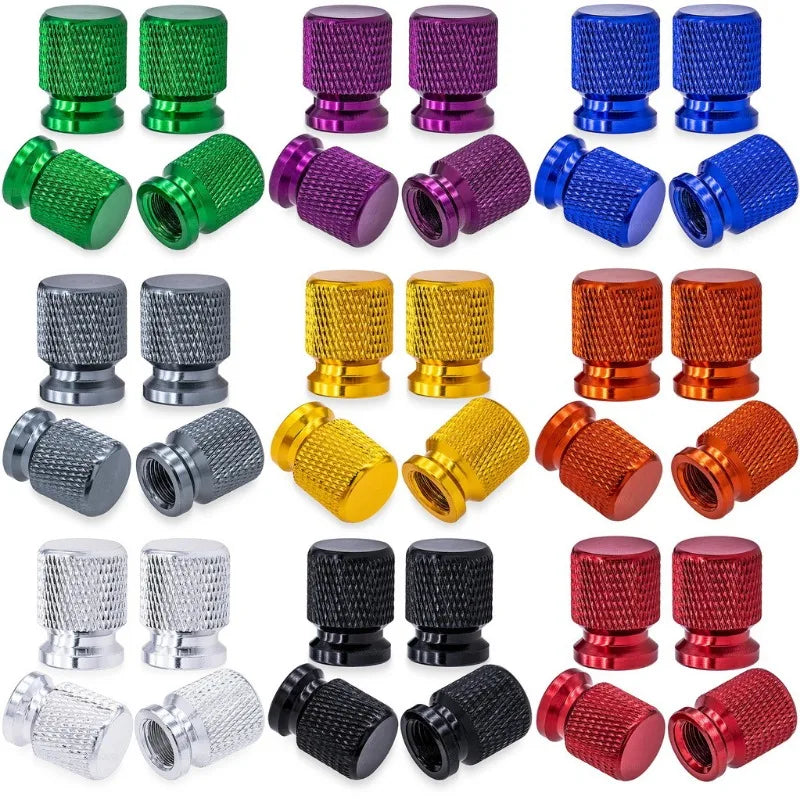 CowLost | product_id-4pcs-12mm-aluminum-alloy-mesh-tire-valve-caps-for-bicycle-motorcycle-car-wheels |7