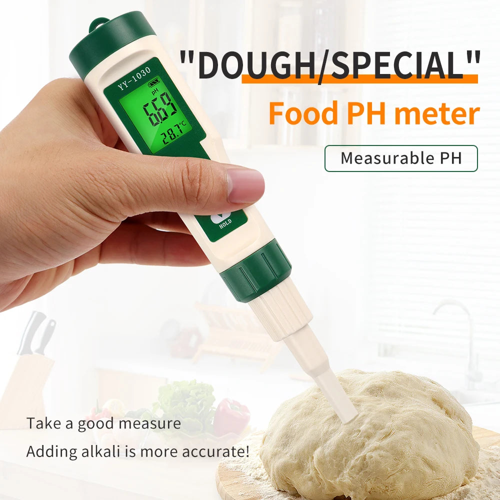 Digital PH Meter with Backlight for Food, Soil, Cosmetic, Cheese, Meat, Fruit, Dough Testing