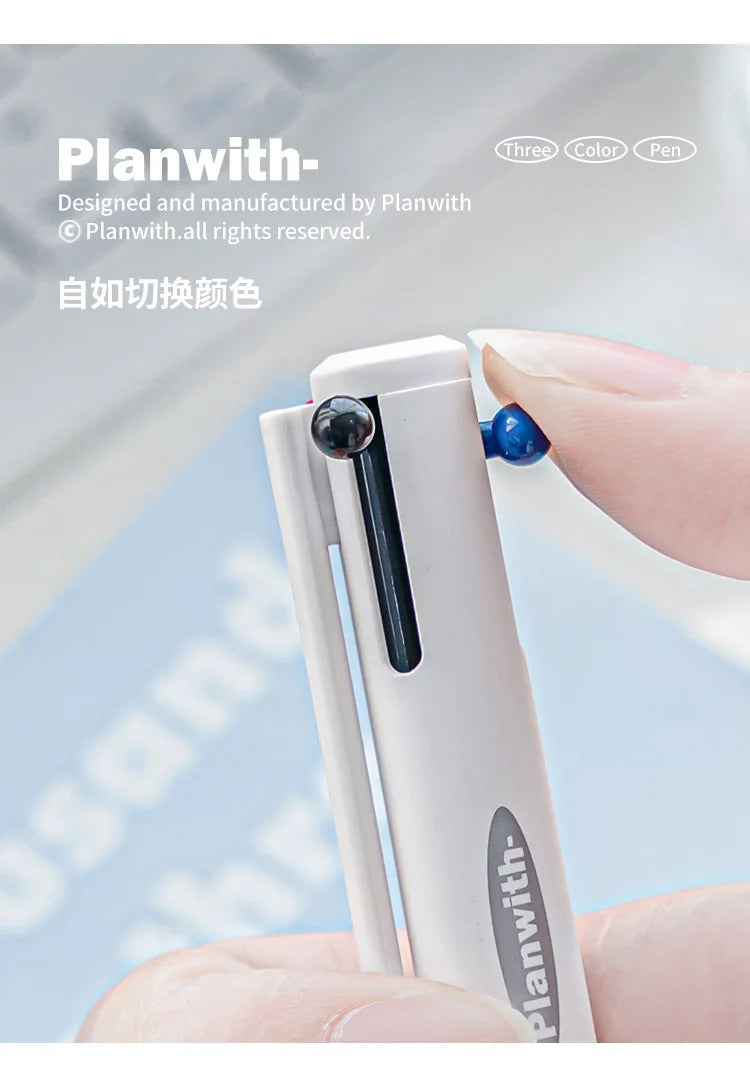 CowLost | product_id-planwith-3-in-1-multi-function-0-5mm-gel-pen-black-blue-red-ink-for-school-office |9
