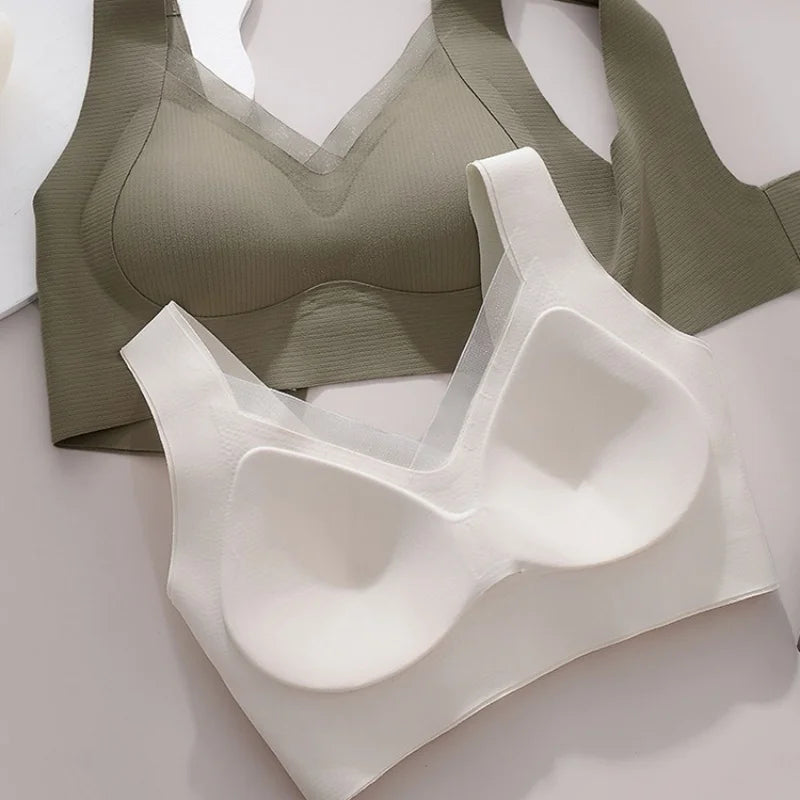 CowLost | women-seamless-push-up-bra-non-wire-bras-comfort-fitness-underwear-without-steel-ring-v-neck-bra-top-u-back-sexy-lingerie-m-xxl |3