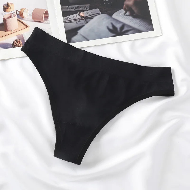 CowLost | 1pc-seamless-thongs-women-high-waist-panties-sports-underwear-ladies-sexy-lingere-comfortable-t-back-panty-women-g-string |13