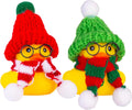 CowLost | product_id-2-pack-car-rubber-ducks-dashboard-decorations-with-mini-beanie-hats-scarves-and-sunglasses |16