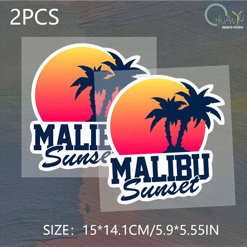CowLost | personality-malibu-sunset-car-sticker-decal-pvc |11