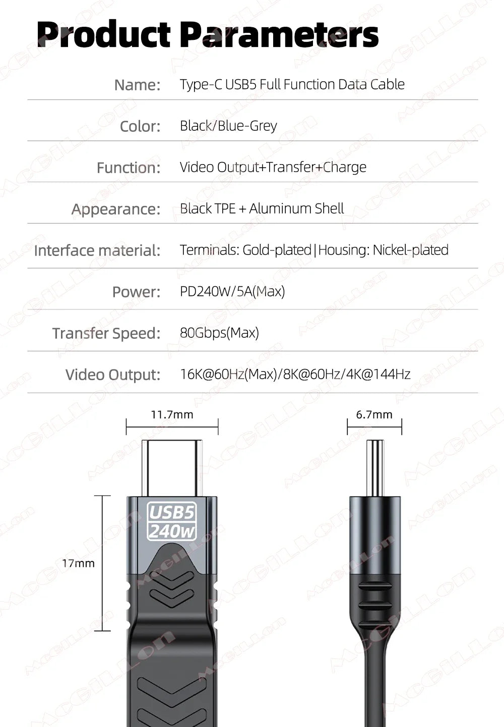 CowLost | product_id-usb5-usb-c-to-usb-c-data-cable-80gbps-240w-pd-short-for-thunderbolt-5-iphone-16-pro-max-ssd-laptop-power-bank |11