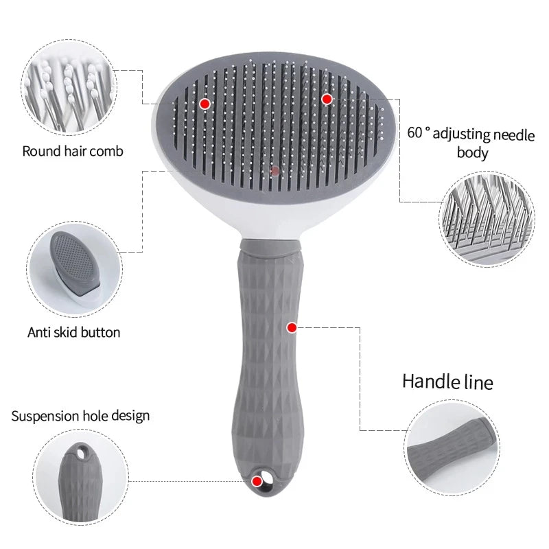 CowLost | tools-pet-hair-removal-comb-for-cats-and-dogs-stainless-steel-grooming-brush |4