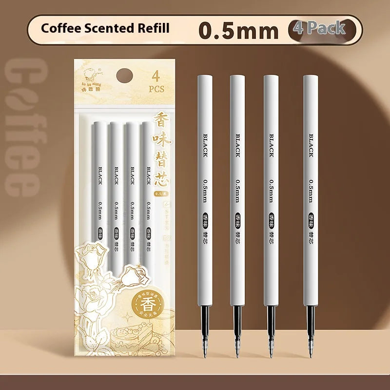 CowLost | product_id-fragrance-gel-pens-0-5mm-black-ink-rose-dog-coffee-assorted-colors-smudge-proof-comfortable-grip-for-study-and-homework |30