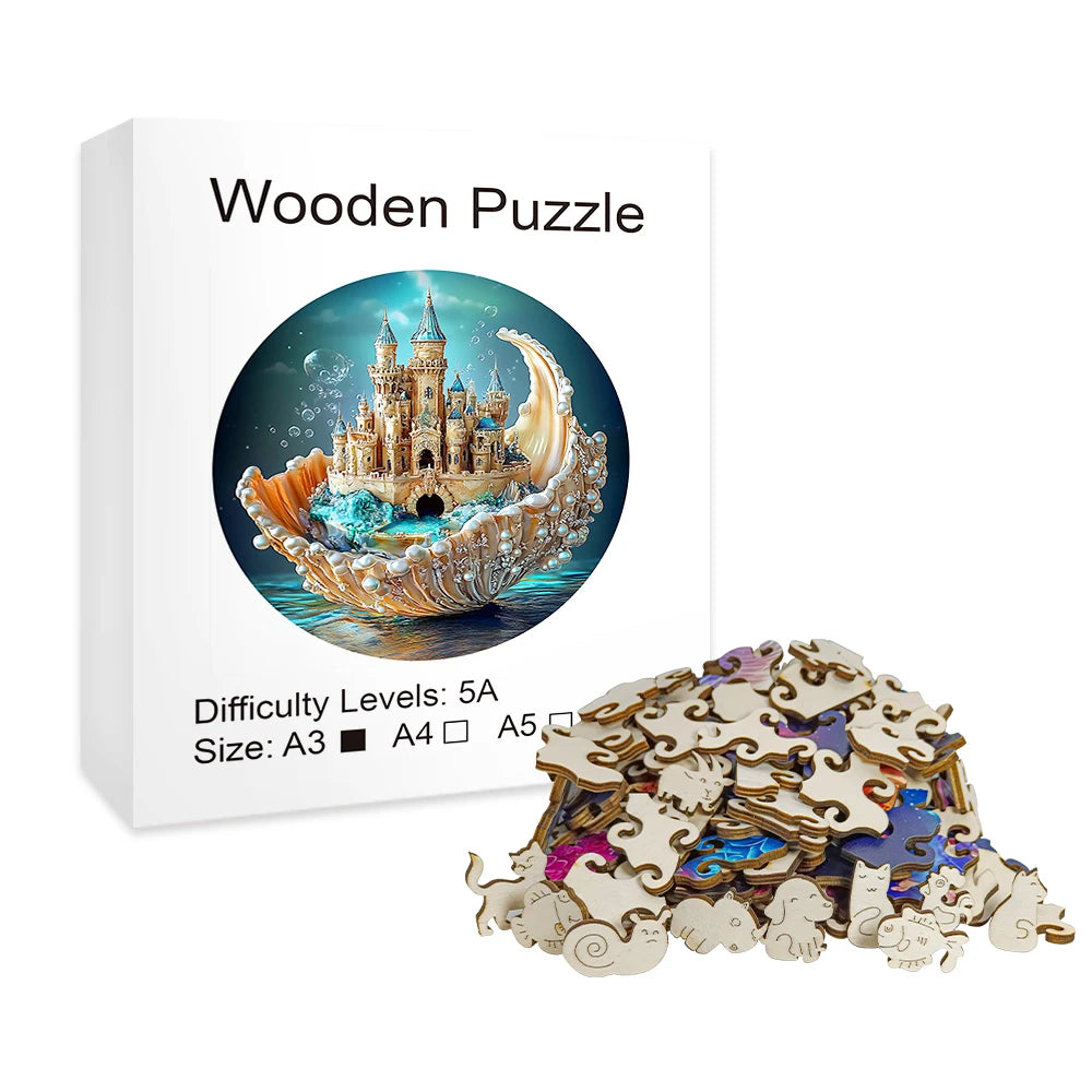 CowLost | product_id-handmade-wooden-shell-castle-3d-puzzle-with-durable-plywood-design |2