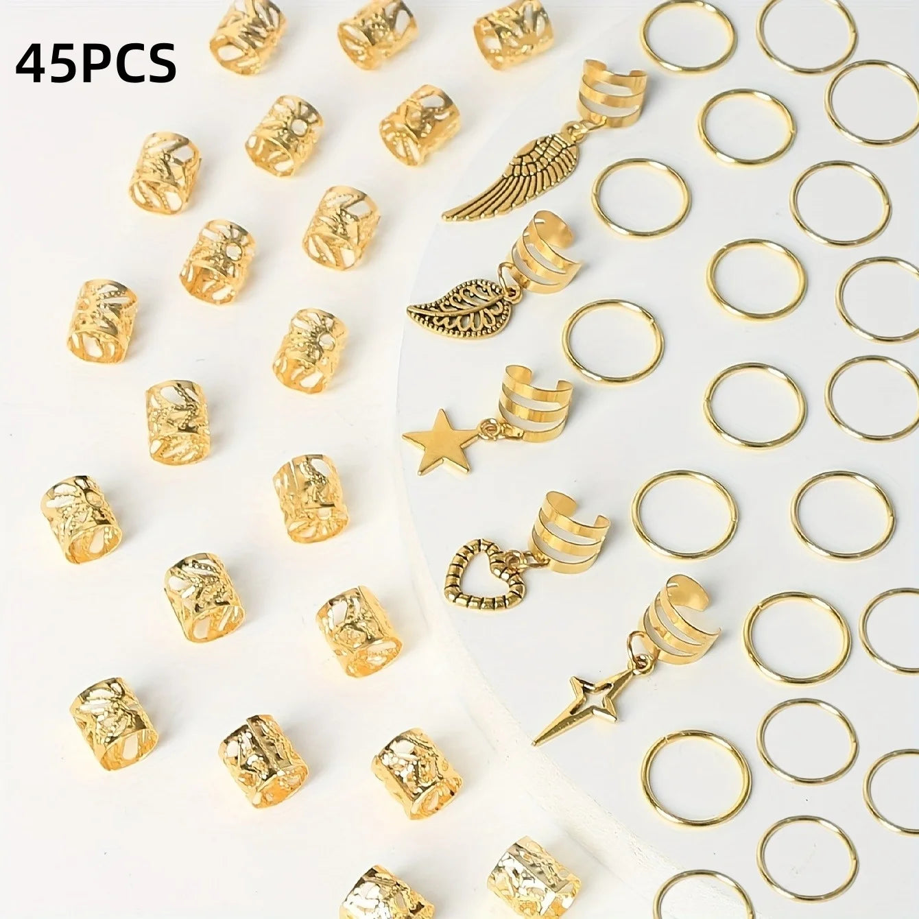 CowLost | 45pcs-alloy-braid-hair-ring-dreadlock |16