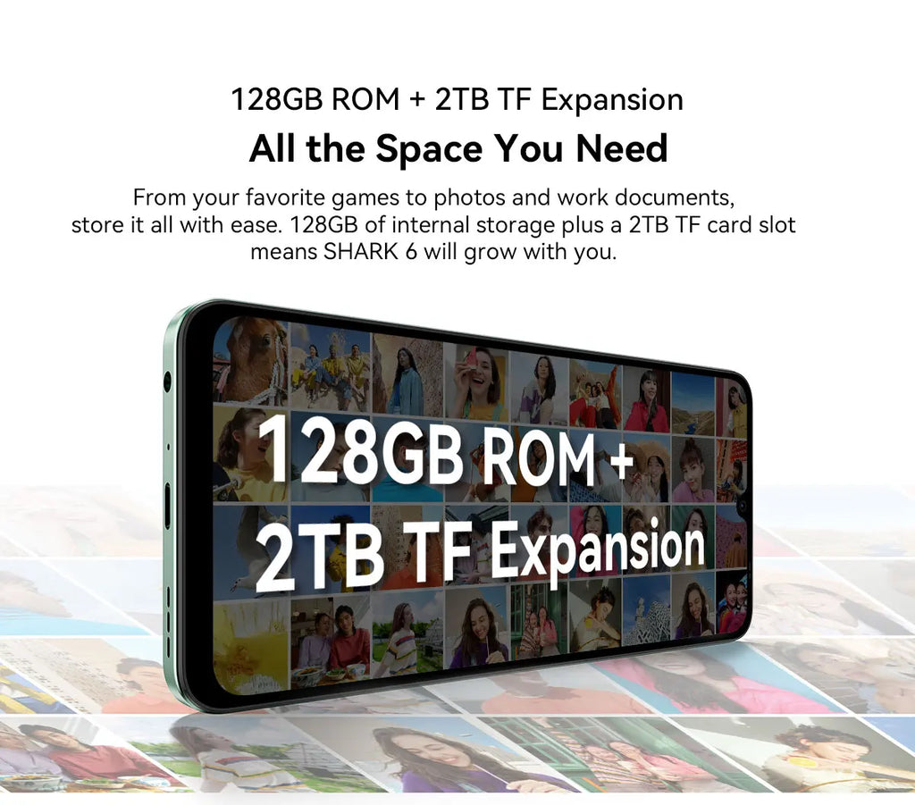 CowLost | blackview-shark-6-5g-smartphone-android-15-unisoc-t8100-mobile-phone-6-88-120hz-display-8gb-128gb-5000mah |31