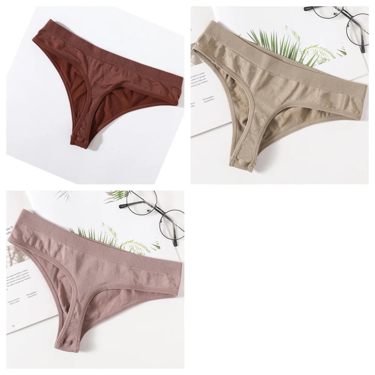 CowLost | product_id-3pcs-women-s-seamless-low-waist-g-string-thong-panties-m-xl |15