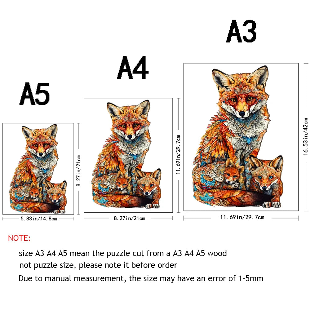 CowLost | product_id-warm-fox-family-wooden-3d-puzzle-creative-gift-for-boys-girls-adults |5