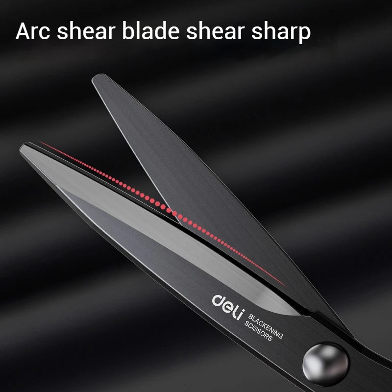 CowLost | deli-stainless-steel-anti-stick-scissors-alloy-stationery |2