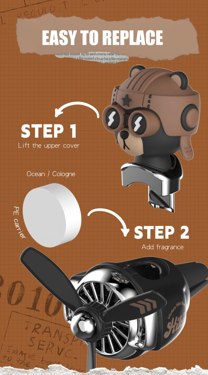 CowLost | product_id-pilot-bear-head-wind-rotation-car-air-freshener-vent-diffuser |14