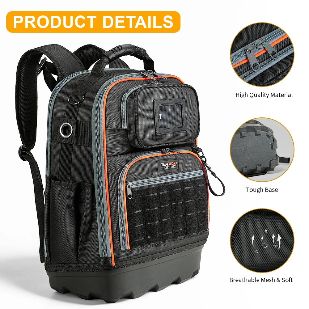 CowLost | product_id-heavy-duty-tool-backpack-with-laptop-compartment-molded-base-1680d-oxford-multiple-pockets |2