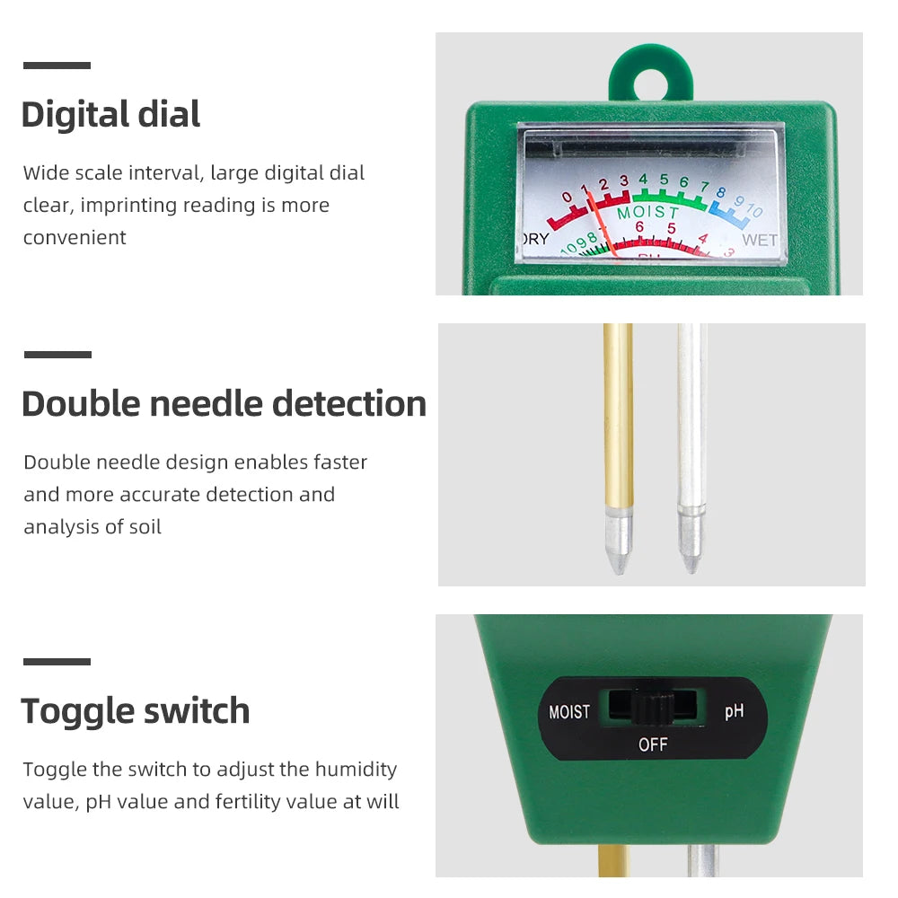 Digital Soil PH Meter Tester with Probe for Garden Plant Soil Acidity Test