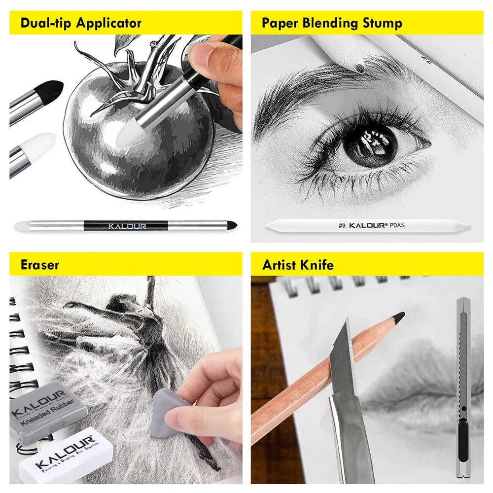 CowLost | product_id-kalour-22-25-36-39-piece-sketch-pencil-set-for-shading-portrait-drawing-smooth-graphite-pencils-for-students-professionals |32