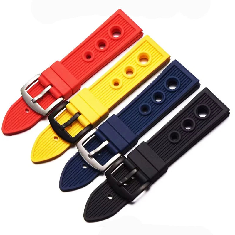 CowLost | product_id-22mm-waterproof-breathable-silicone-wrist-strap-for-rolex-and-seiko-watches |20