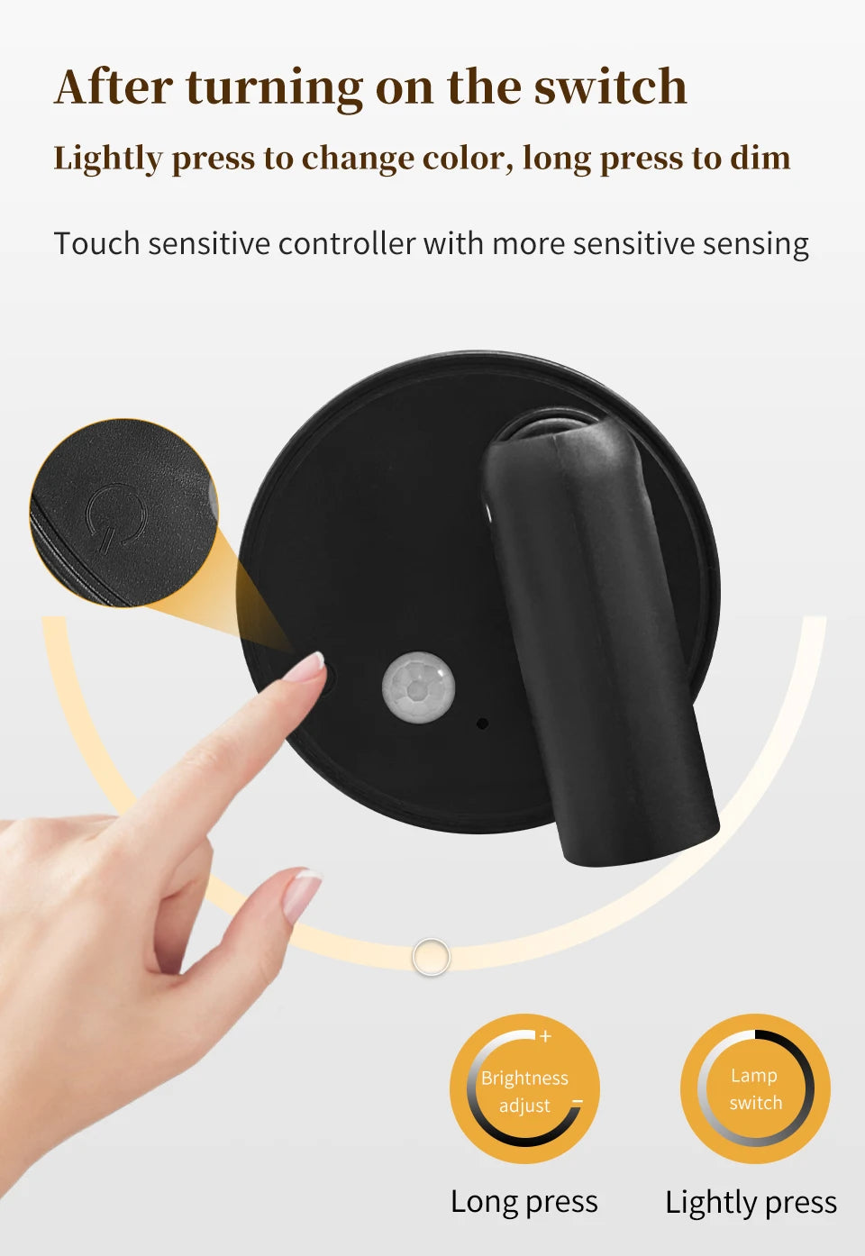 CowLost | product_id-magnetic-rotatable-touch-dimmable-rgb-3-color-led-spotlight-with-remote-usb-rechargeable-motion-sensor-wall-light |12