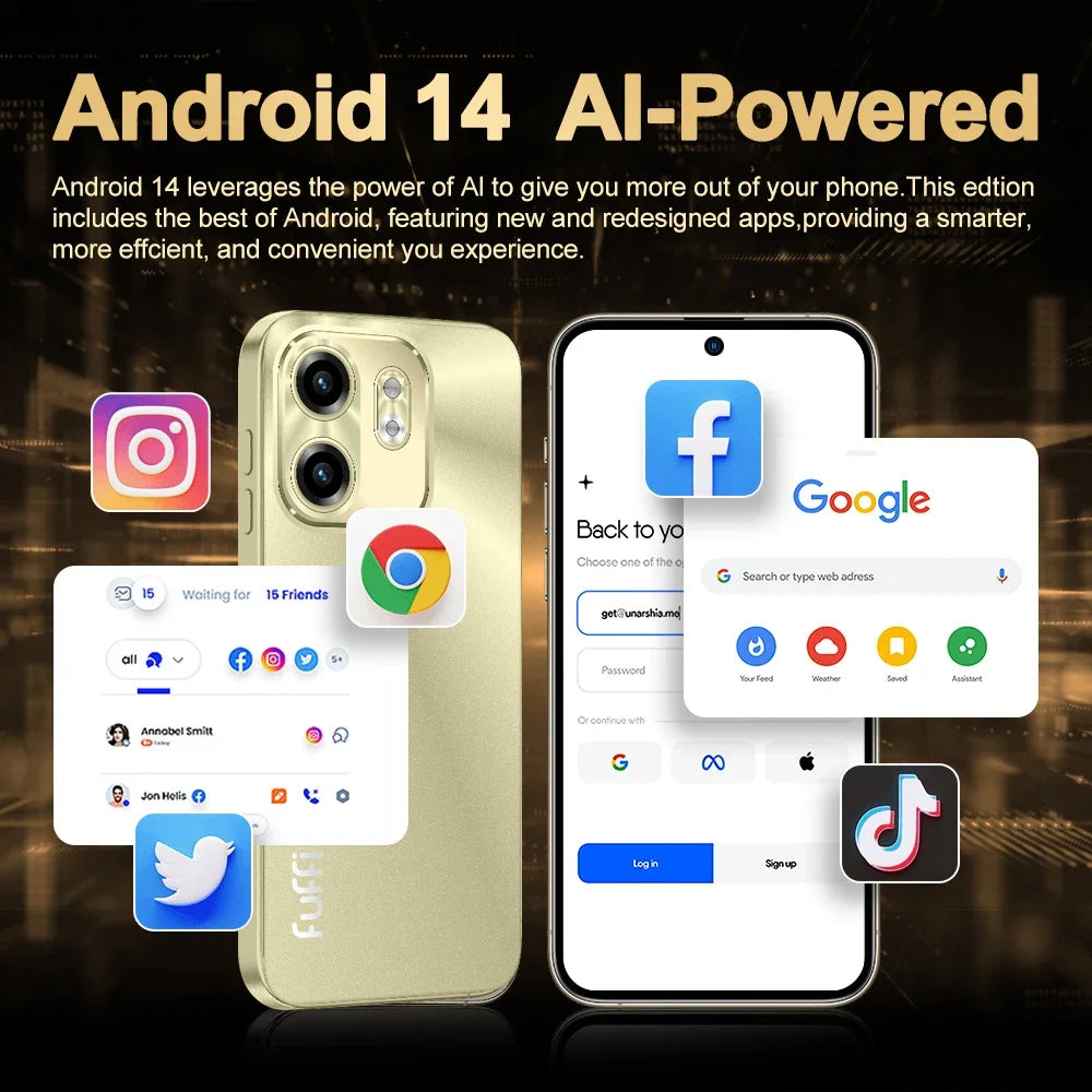 CowLost | fuffi-x7-pro-smartphones-cellphone-android-12-6-56-inch-screen-12-512gb-24-48mp-mobile-phones-5800mah |17