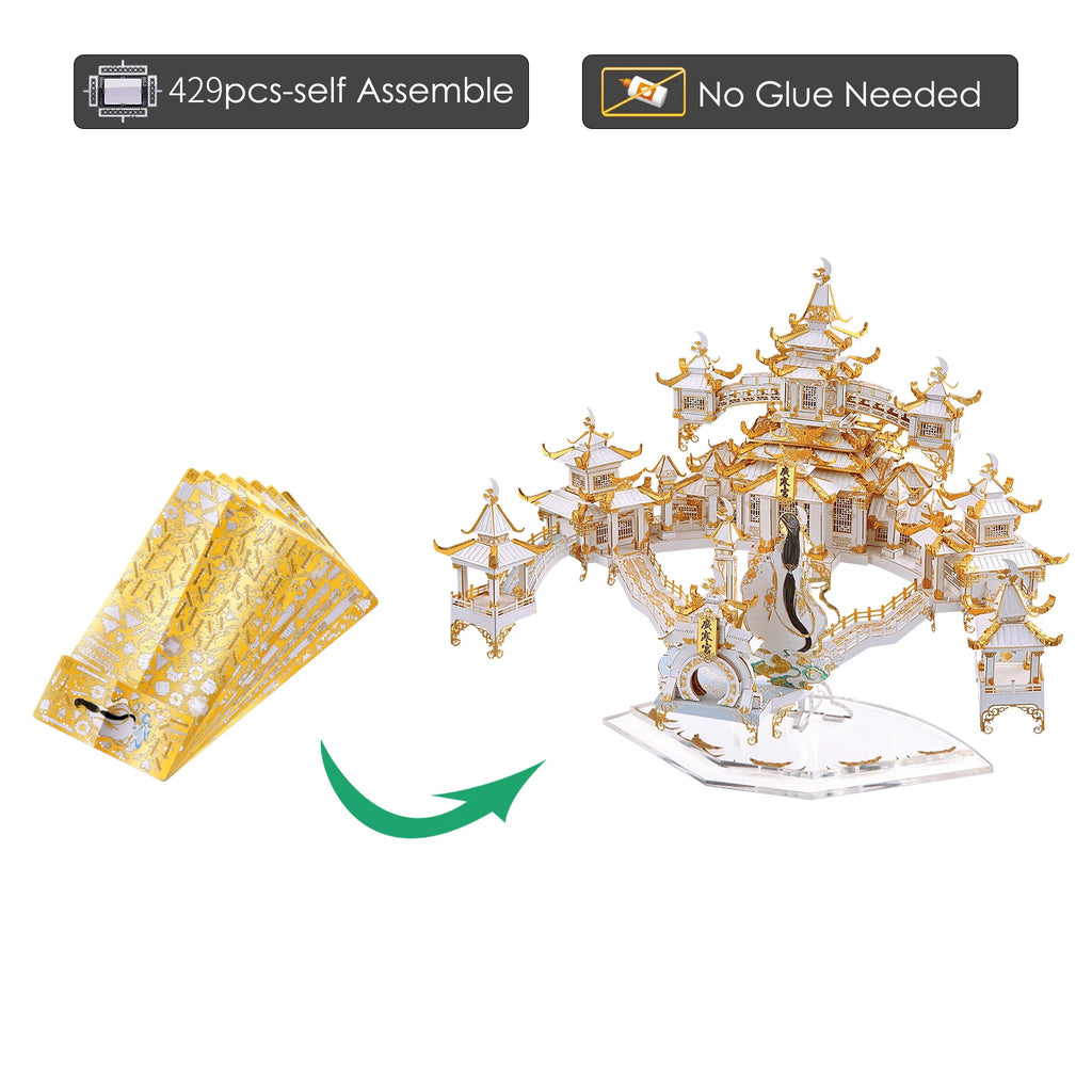 CowLost | fencing-barriers-piececool-3d-metal-puzzle-moon-palace-building-kit |15