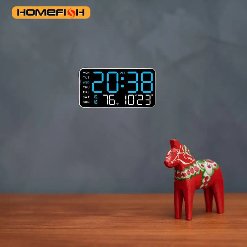 CowLost | giant-intelligent-digital-wall-clock-one-screen-to-control-time-temperature-date-home-technology-pulls-full |4