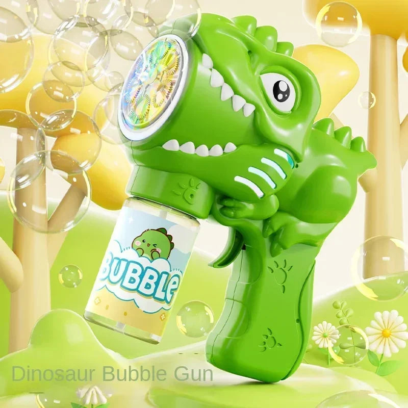 CowLost | product_id-6-hole-dinosaur-electric-bubble-gun-with-light-automatic-soap-blower-toy |7