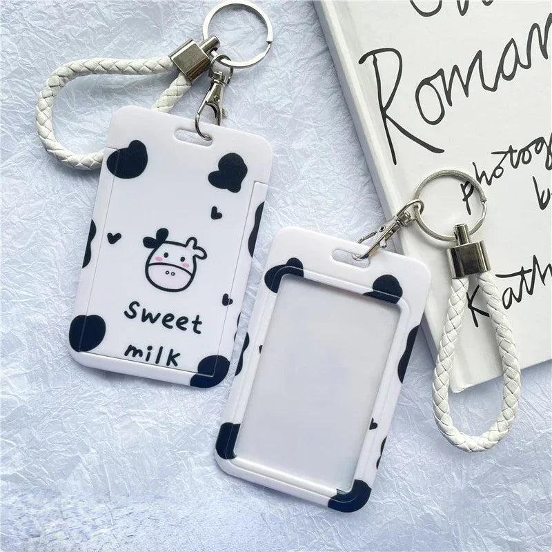 1Pc Solid Color Student Bus ID Card Protective Cover