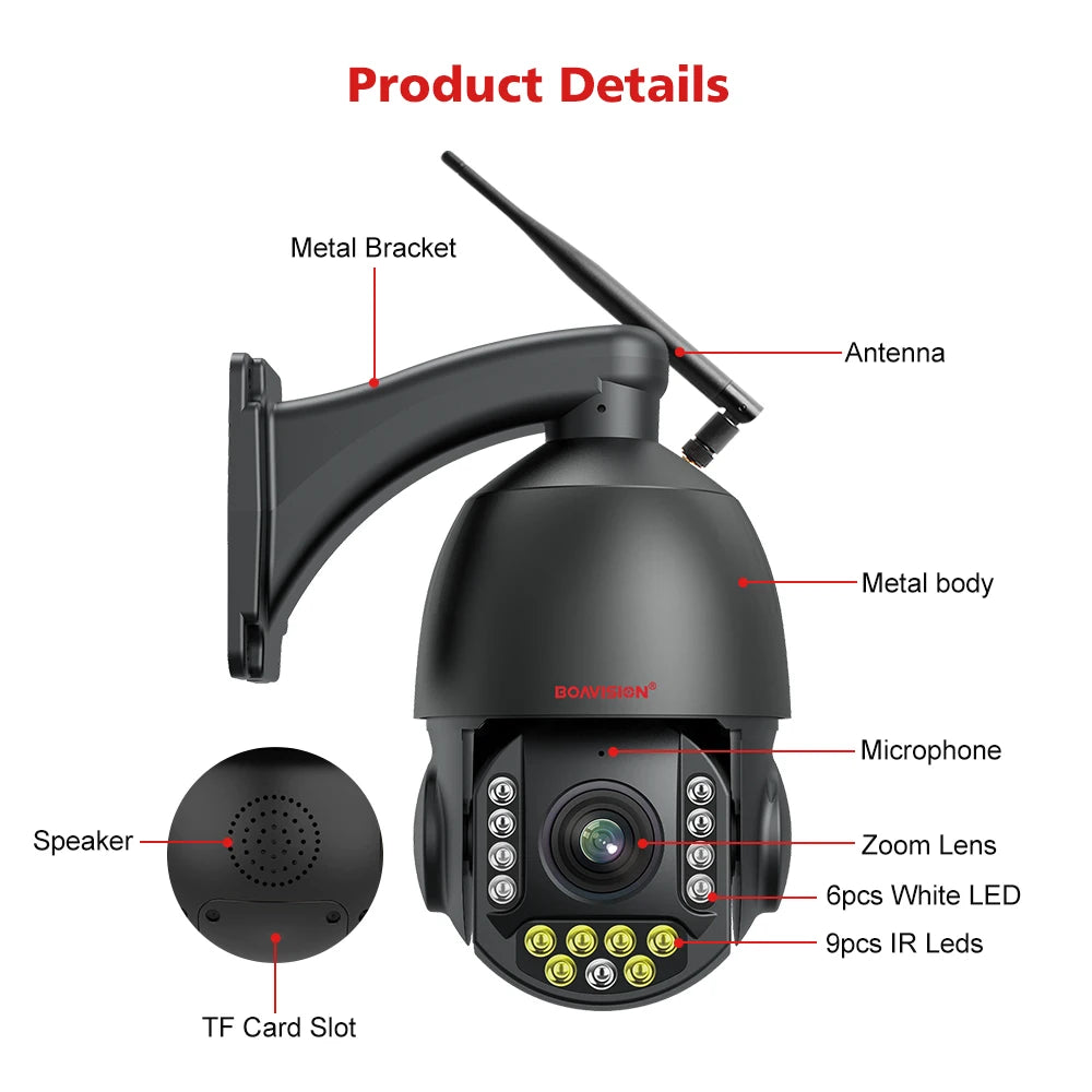 CowLost | 4k-8mp-surveillance-camera-wifi-4g-sim-card-poe-30x-zoom-ptz-ai-humanoid-tracking-ir-100m-outdoor-speed-dome-security-camera |27