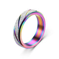Trendy Frosted Stainless Steel Rings for Women & Men, Sizes 6-11, Wholesale Dropshipping