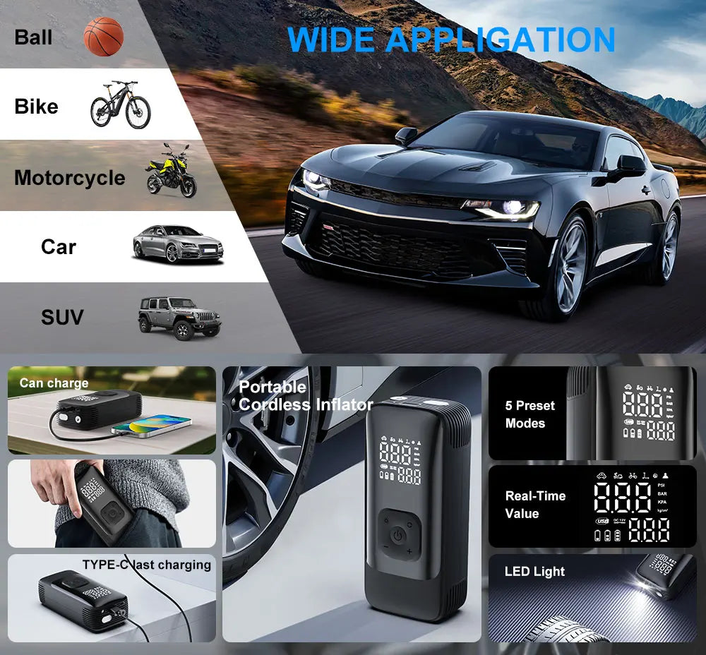 CowLost | motorcycle-tires-product_id-yiju-wireless-portable-electric-car-air-pump-with-lcd-digital-display-for-tires |12