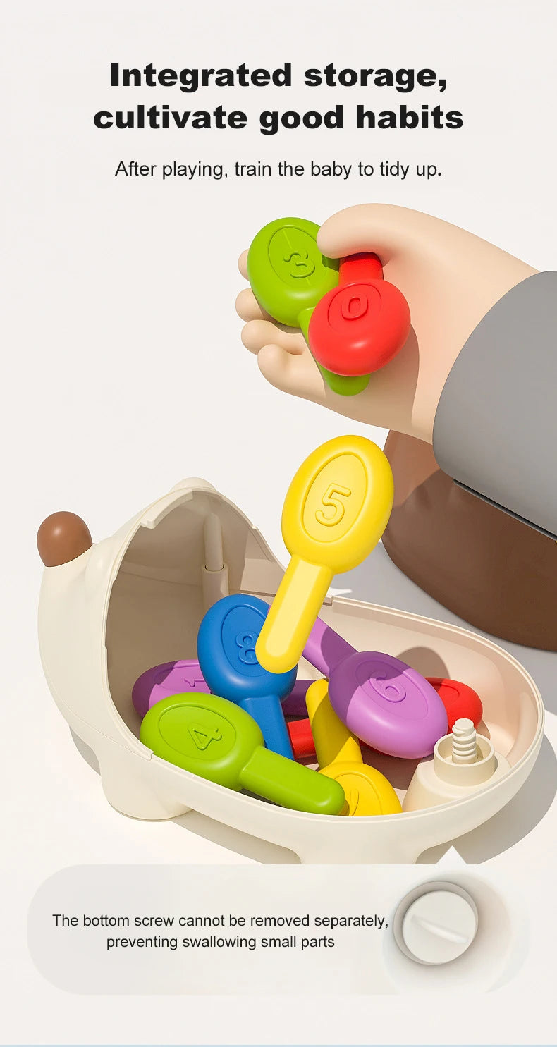 Montessori Baby Hedgehog Sensory Fine Motor Educational Toy for Kids