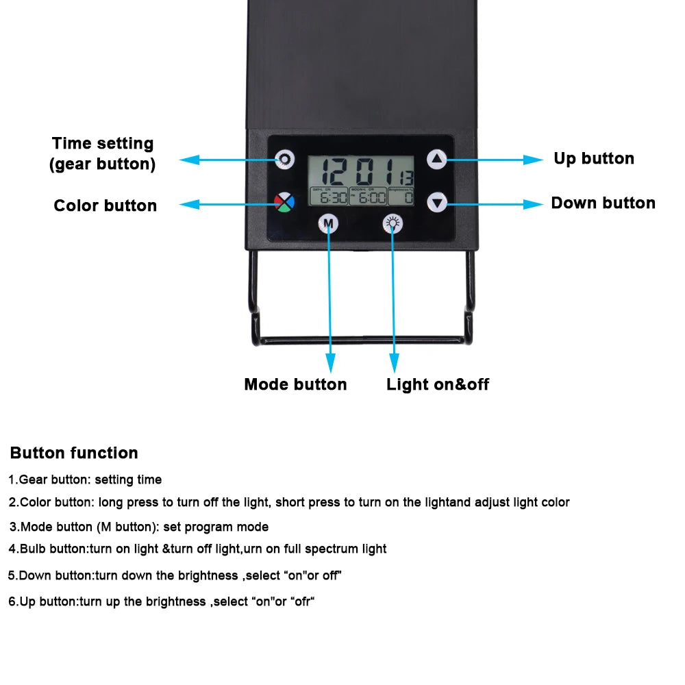 CowLost | toys-leewince-30-60cm-fish-tank-led-full-spectrum-24-7-lighting-ip68-waterproof |7