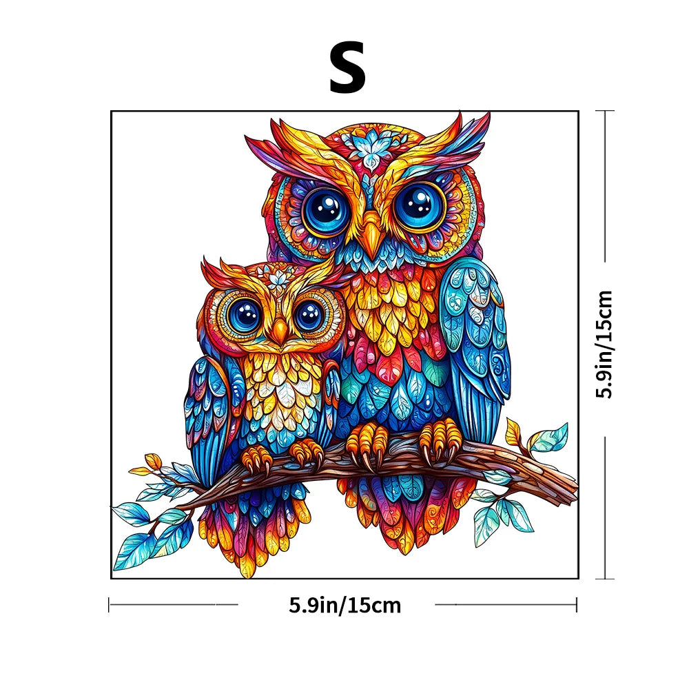 CowLost | product_id-moonlit-owl-cosmic-alien-glow-in-the-dark-wooden-puzzle-set |8