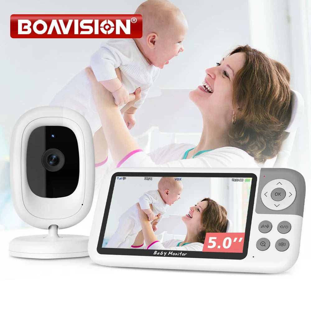 CowLost | 5-0-inch-720p-video-baby-monitor-camera-3x-digital-zoom-two-way-audio-auto-night-vision-300m-transmission-security-camera-vb618 |1