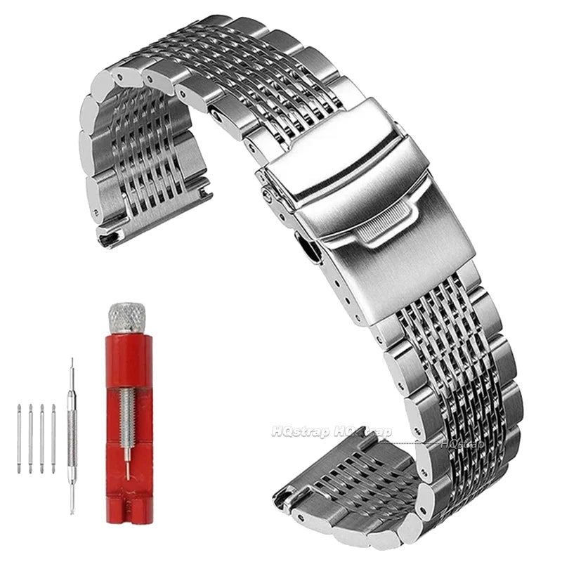 CowLost | product_id-stainless-steel-mesh-watchband-18-24mm-for-seiko-rolex-with-folding-clasp |7