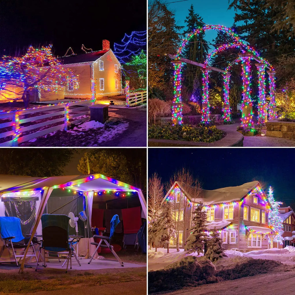 Solar Outdoor Fairy String Lights, 50-300 LED Copper Silver Wire, Waterproof, 8 Modes for Christmas & Wedding