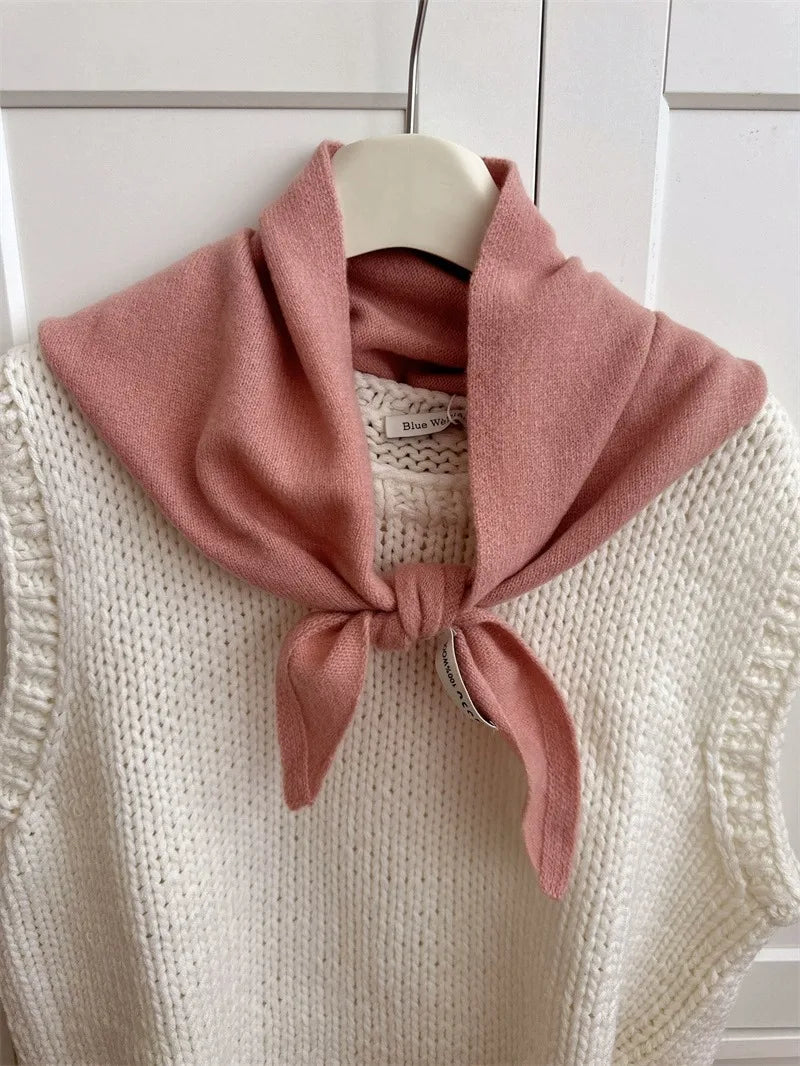 CowLost | british-korean-triangle-scarf-niche-wool-triangular |41
