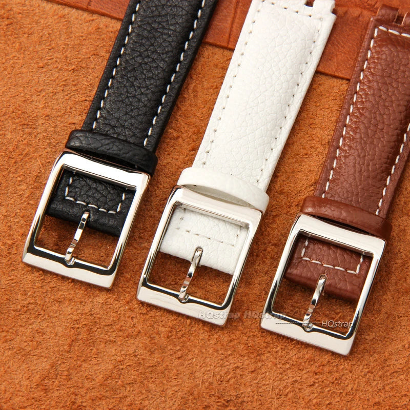 CowLost | bracelets-product_id-17mm-genuine-leather-watch-strap-for-swatch-lychee-band-brown-unisex-wristband |4