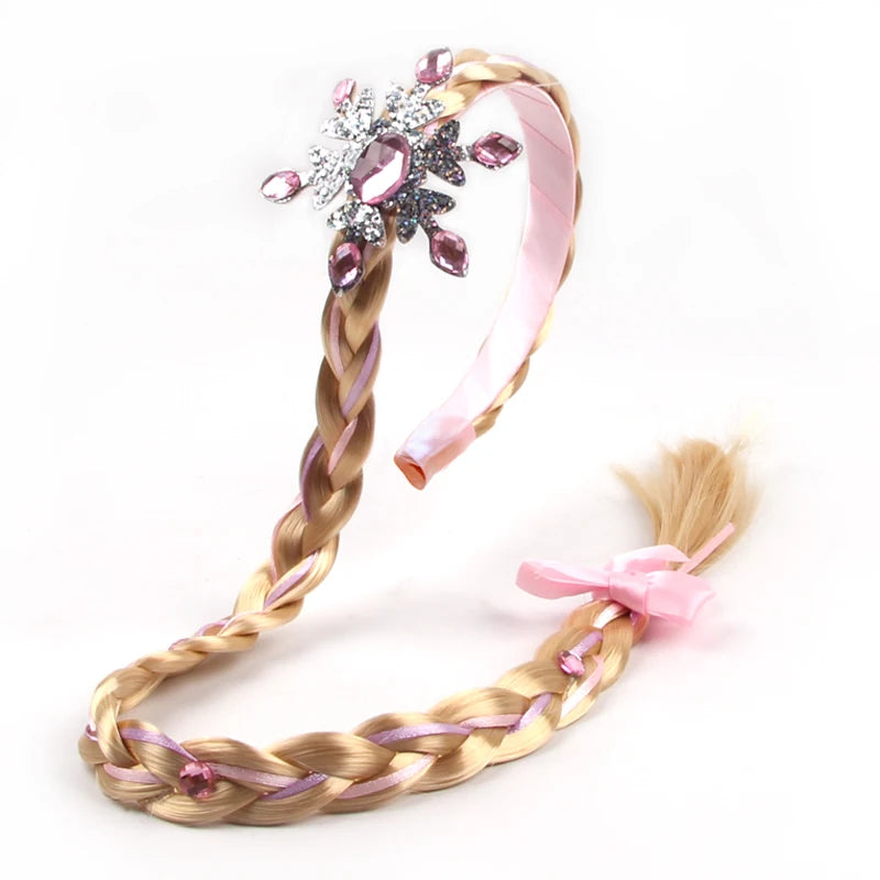 CowLost | frozen-princess-elsa-headband-snowflake-tiara-wig-braid |25