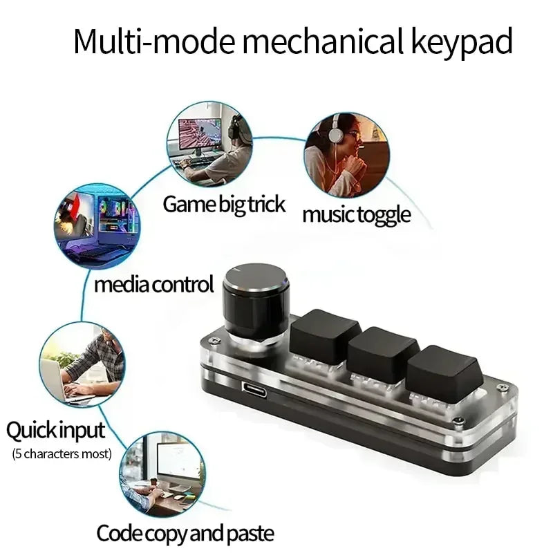 CowLost | product_id-ggbee-rgb-wired-mini-mechanical-keyboard-with-3-key-macro-and-hot-swap |9