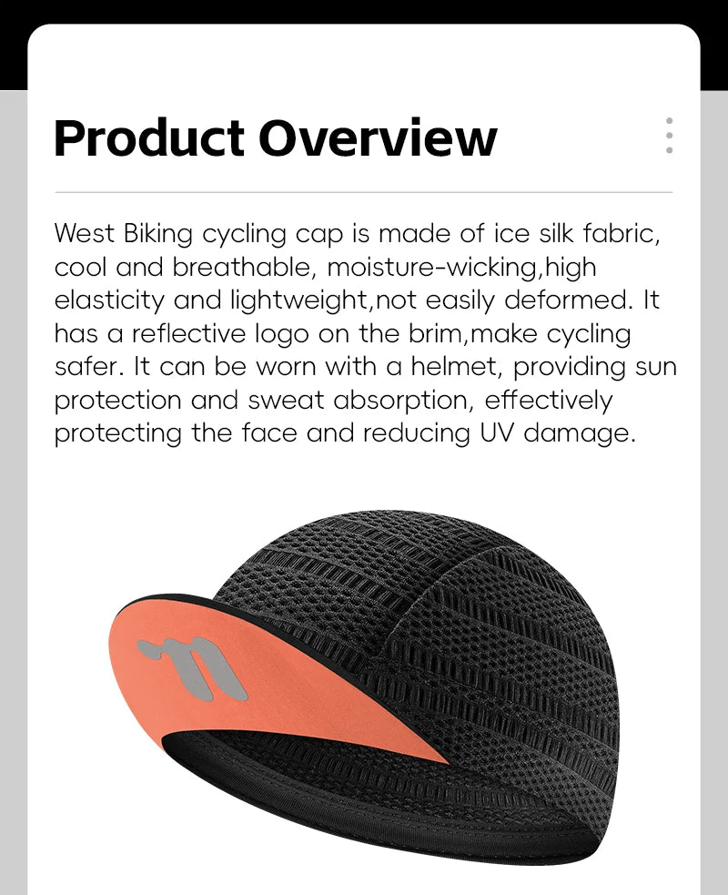 CowLost | west-biking-cycling-cap-with-brim-summer-sunscreen-quick-dry-sport-hat-bicycle-hat-balaclava-unisex-breathable-hat-bike-headwear |34