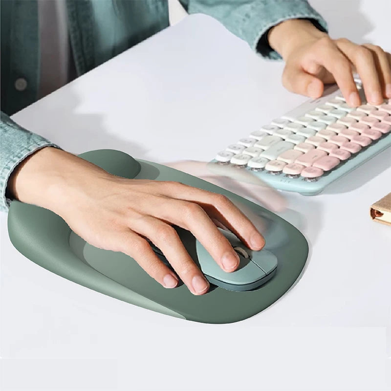 CowLost | ergonomic-mouse-pad-with-gel-wrist-support-premium-lycra-fabric-non-slip-1 |5