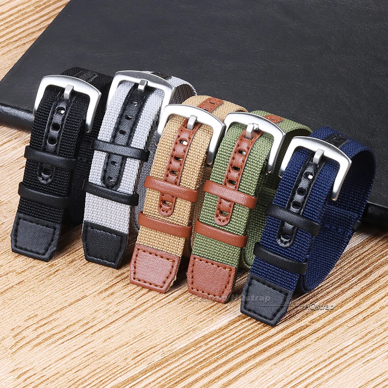 CowLost | product_id-20mm-22mm-nylon-and-genuine-leather-watch-strap-for-khaki-field-outdoor-sport-men |8