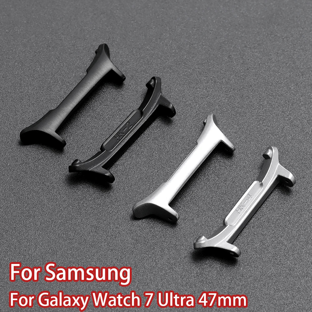 1 Pair Metal Adapter for Samsung Galaxy Watch 7 Ultra 47mm 20mm 22mm 24mm Bands