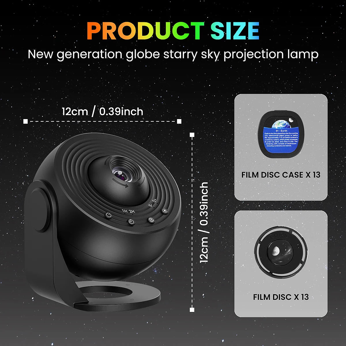 13-in-1 Starry Sky 4K HD Galaxy Planetarium Projector with Timer and Nebula Night Light