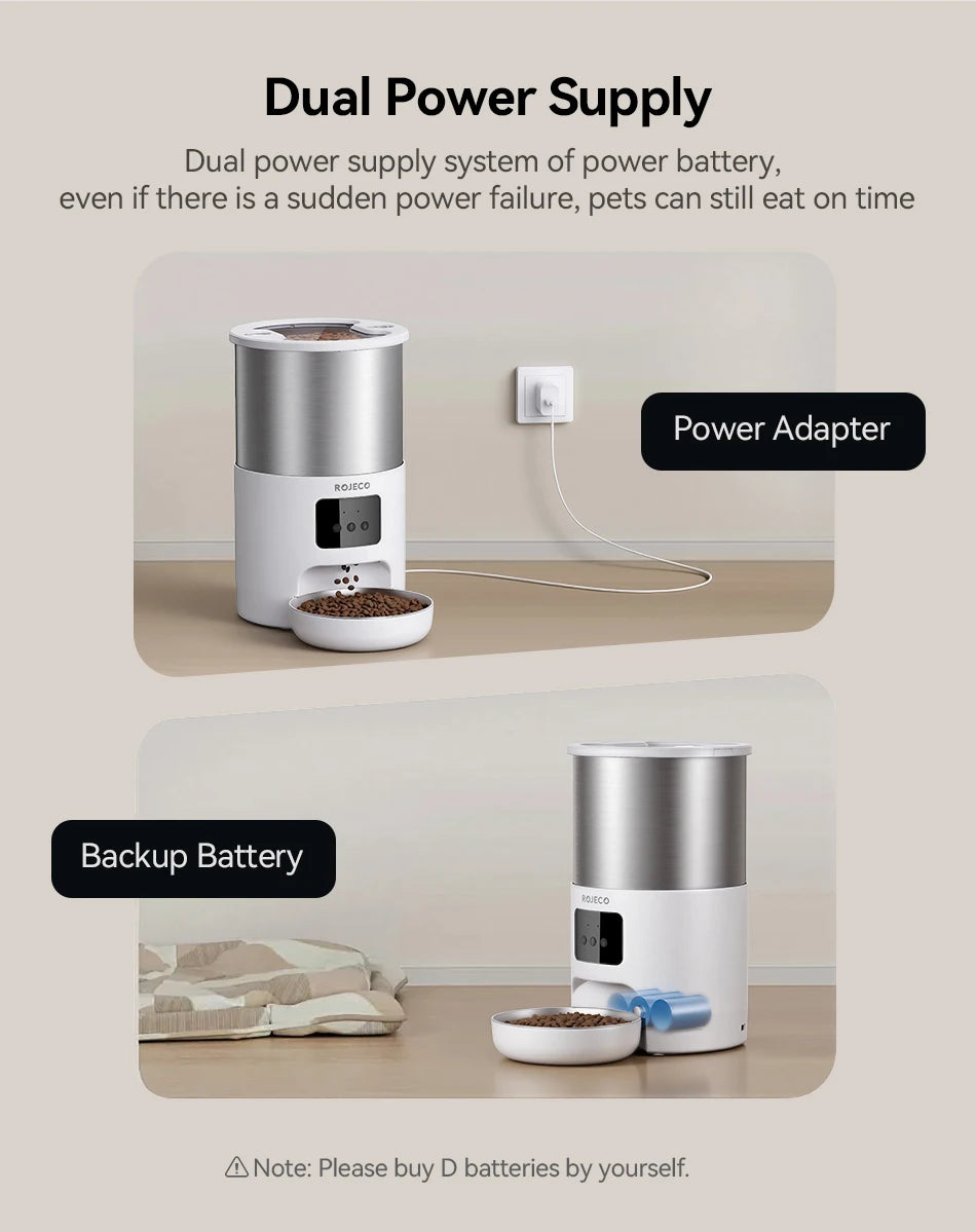 CowLost | cat-food-rojeco-4-5l-stainless-steel-smart-cat-feeder-with-wifi-app-and-voice-control |18