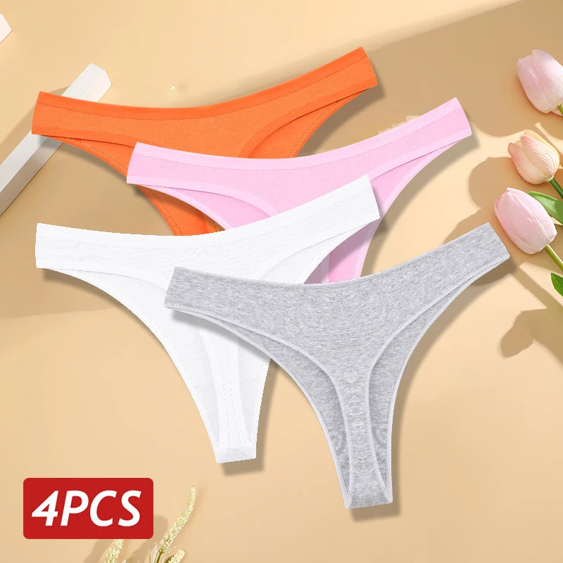 CowLost | activewear-pants-4pcs-seamless-cotton-womens-low-rise-panties-set |22