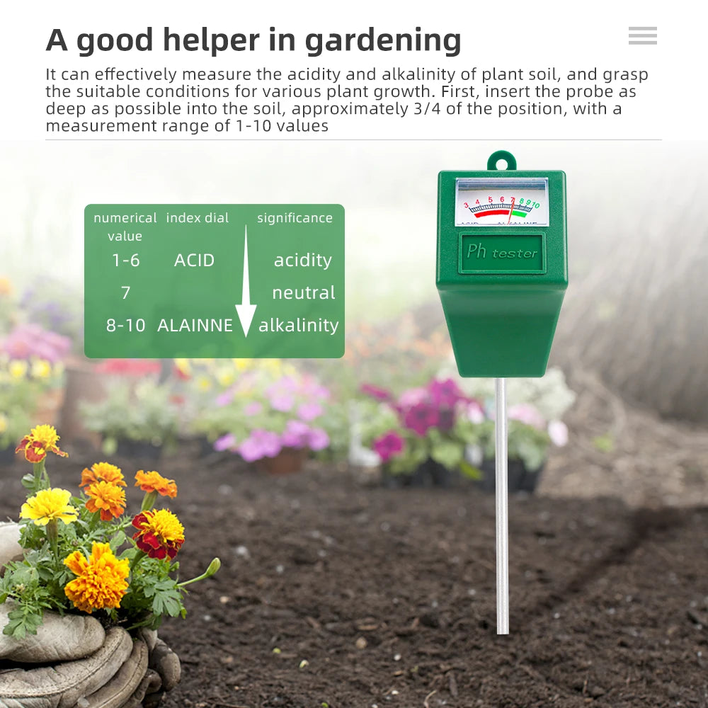 Digital Soil PH Meter Tester with Probe for Garden Plant Soil Acidity Test